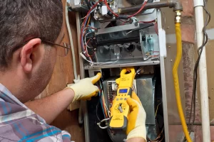 ProStar Plumbing crew doing furnace maintenance Calgary, AB