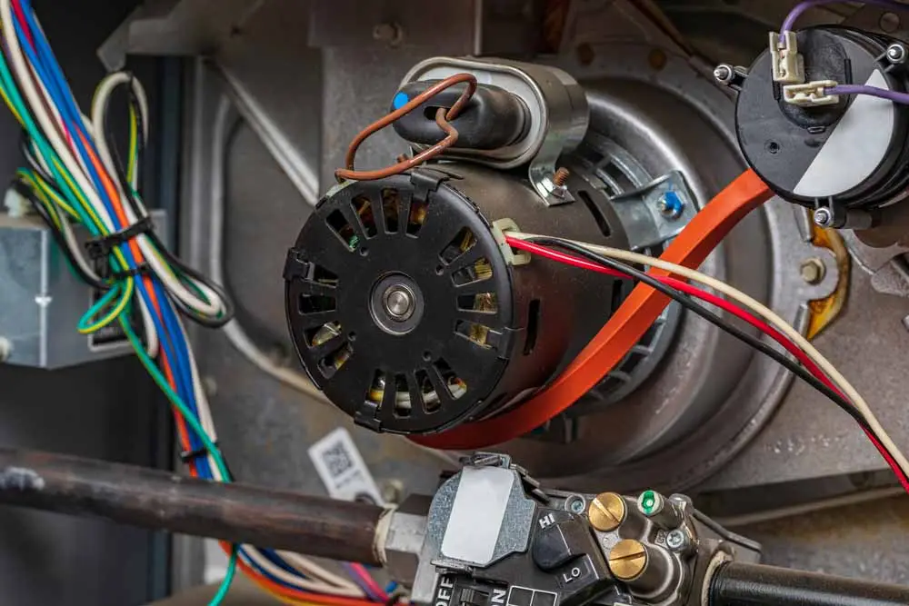 heater exhaust fan inside of furnace
