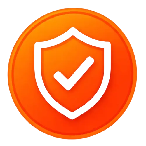 Licensed and insured plumbing and heating contractor warranty badge